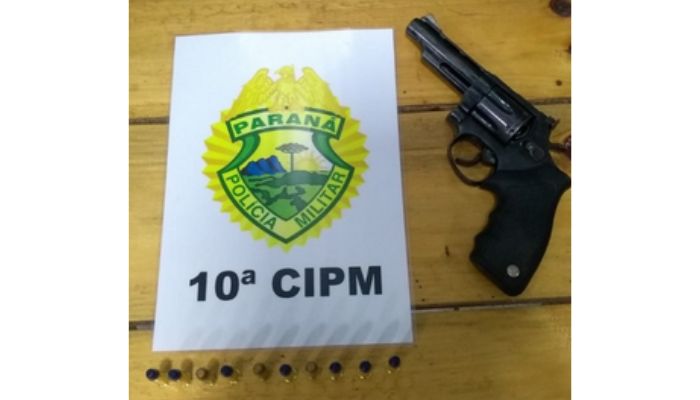 Goioxim - Policia Militar prende indivíduo com revolver 38 com numeração raspada 